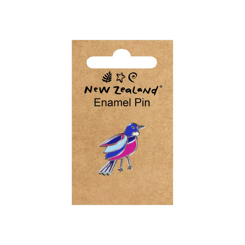 Enamel Pin Colourful Tūī