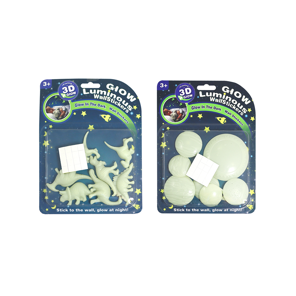 3D Glow in the Dark Wall Stickers Assorted