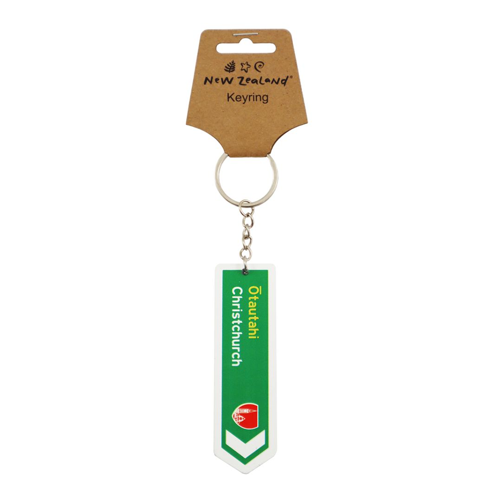 NZ Road Sign Keyring Ōtautahi Christchurch