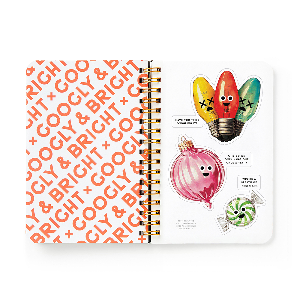 Brass Monkey Googly and Bright Holiday Sticker Book