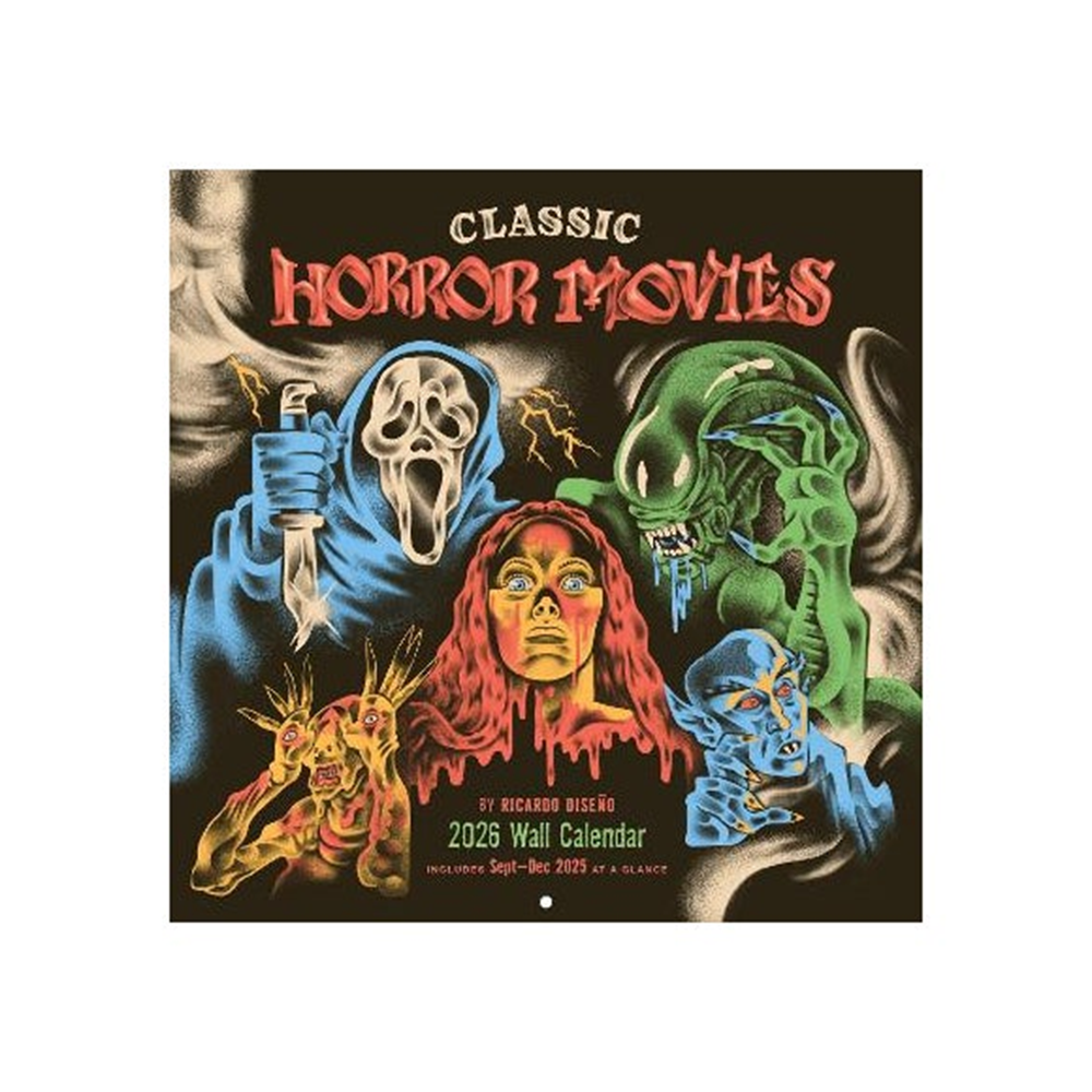 2026 Wall Calendar Horror Movies