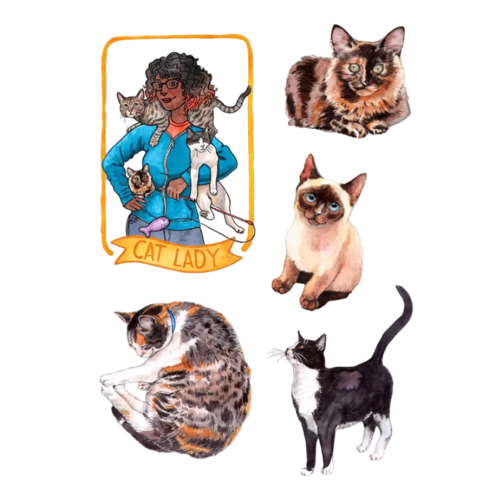 The Cat's Meow Sticker Book