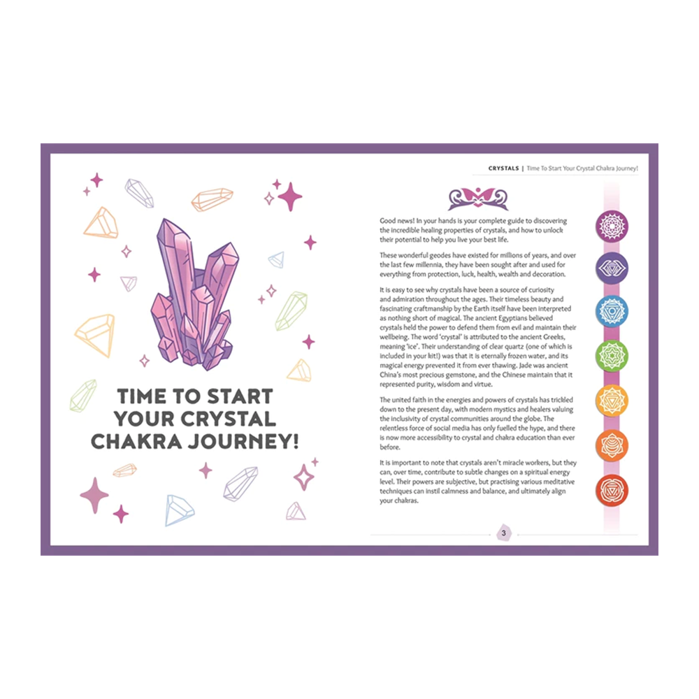 Crystals Illustrated Guide and 7 Piece Crystal Kit