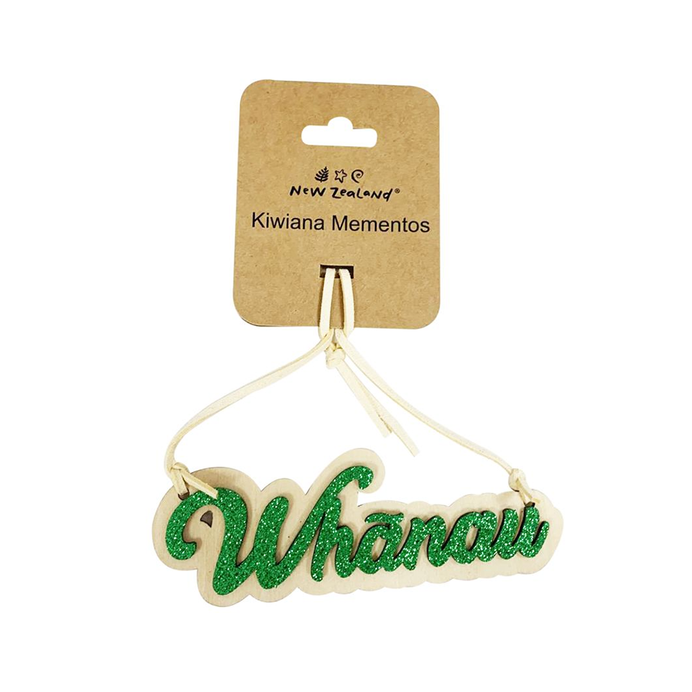 Kiwiana  Decoration Glitter Whānau
