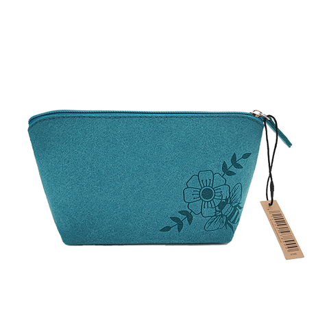 Felt Cosmetic Bag Bee NZ Blue