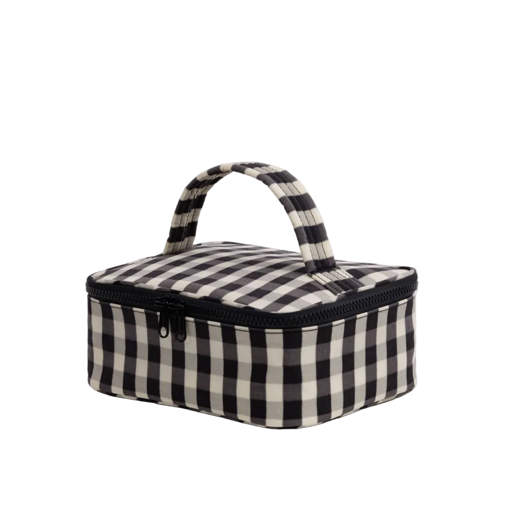 Baggu Small Cosmetic Case  Black and Cream Gingham