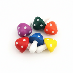 SINGLE Wooden Coloured Toadstool
