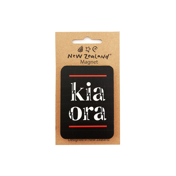 New Zealand Wooden Magnet Kia Ora