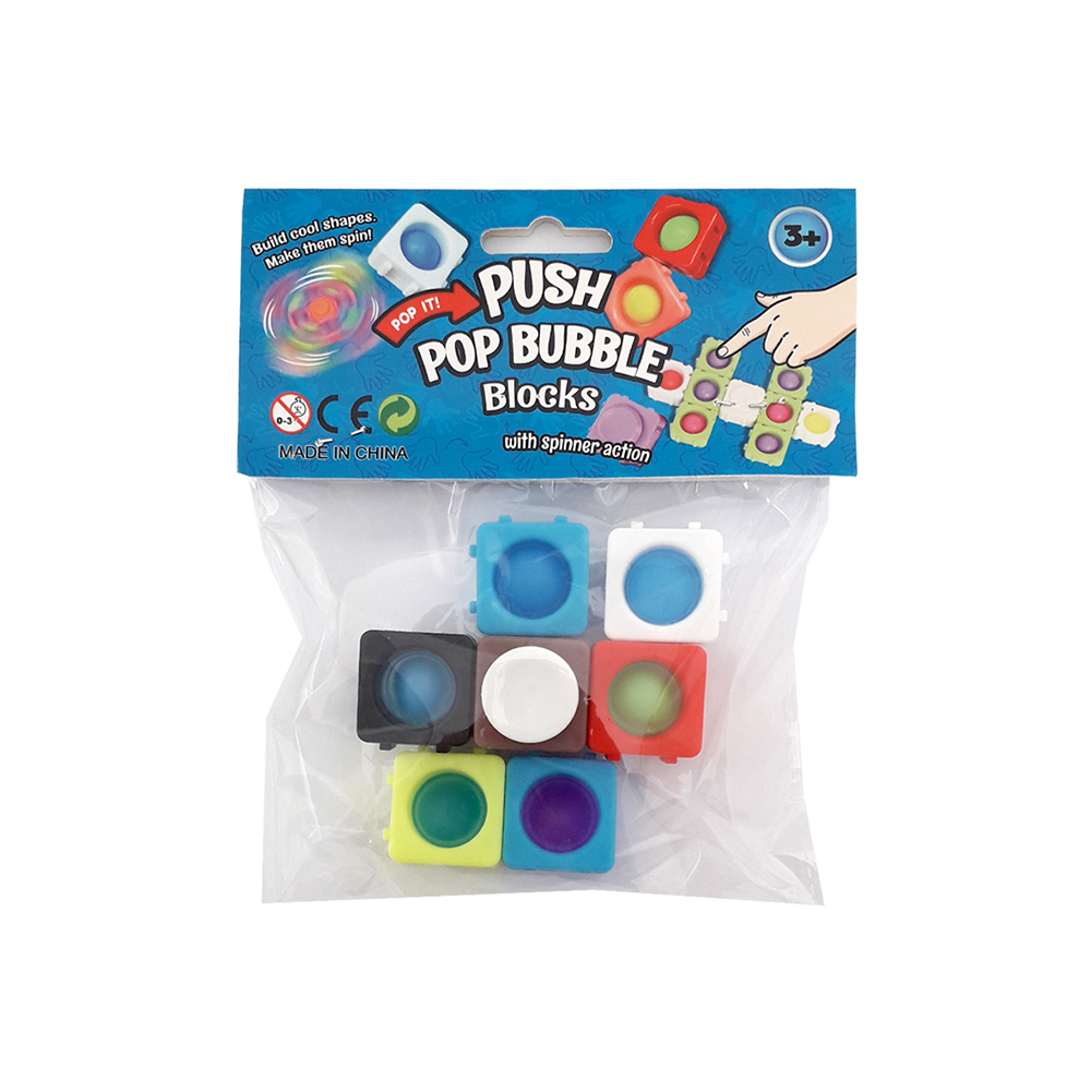 Push Pop Bubble Blocks Spinner Assorted