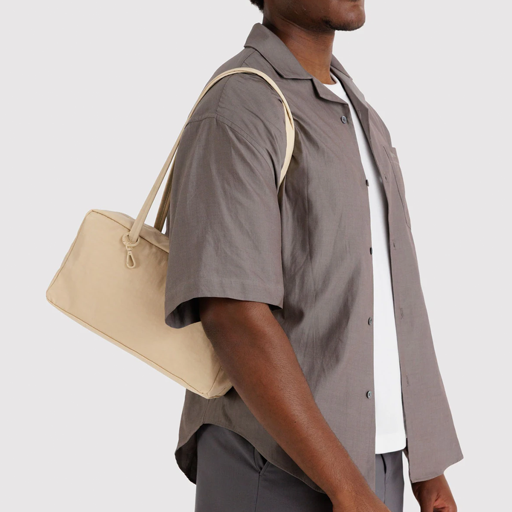 Baggu Nylon Bowler Bag Custard