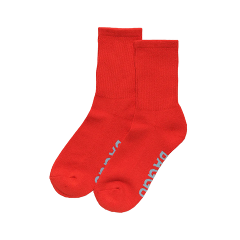 Baggu Ribbed Socks Candy Apple Small