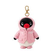Pingu Raincoat Plush Keychain Pink