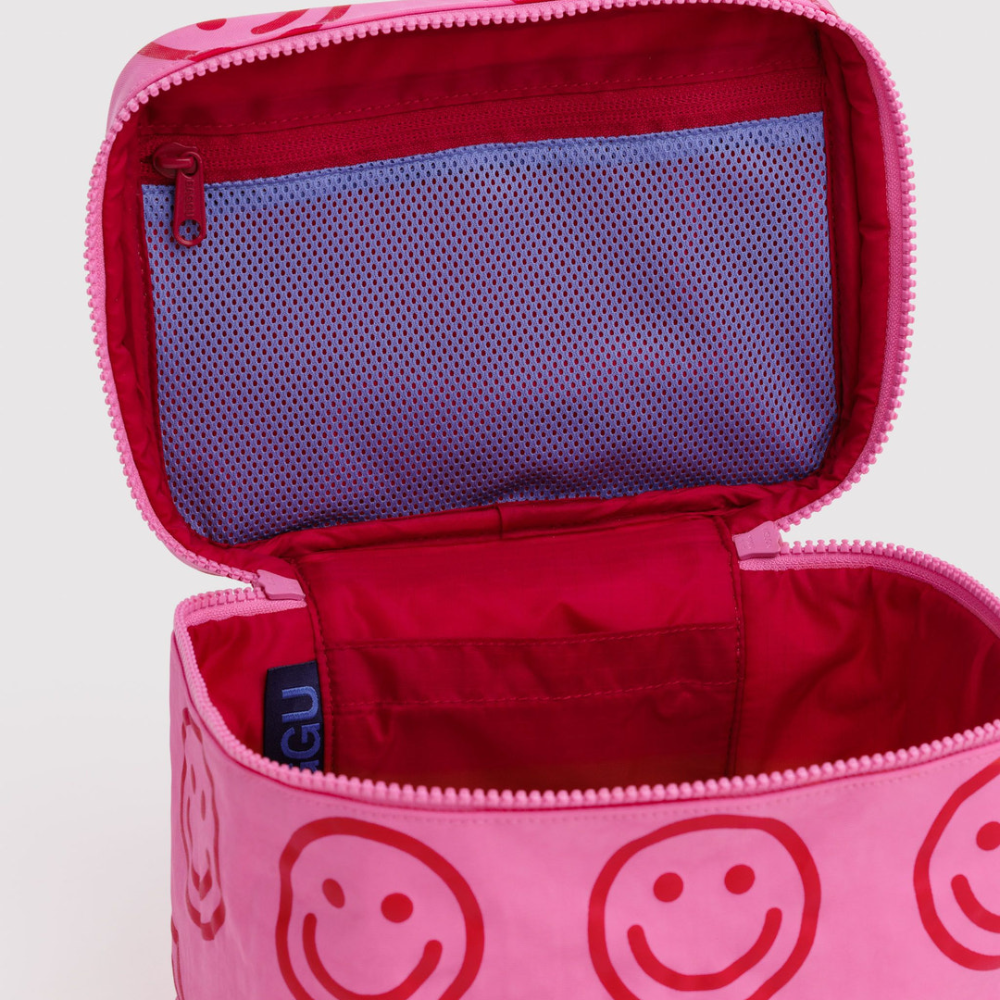 Baggu Large Cosmetic Case  Azalea Pink Happy