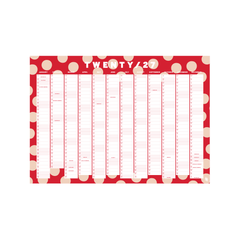 Iko Iko Wall Planner 2027 Red  Cream Spots