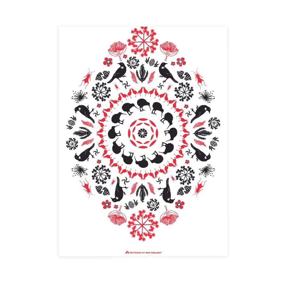 Ali Davies Tea Towel Iconic NZ