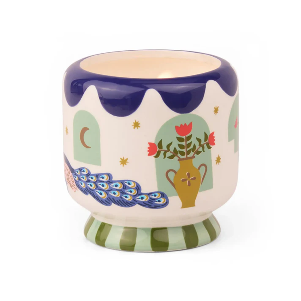 Paddywax Adopo Flower Ceramic Candle Misted Lime226g