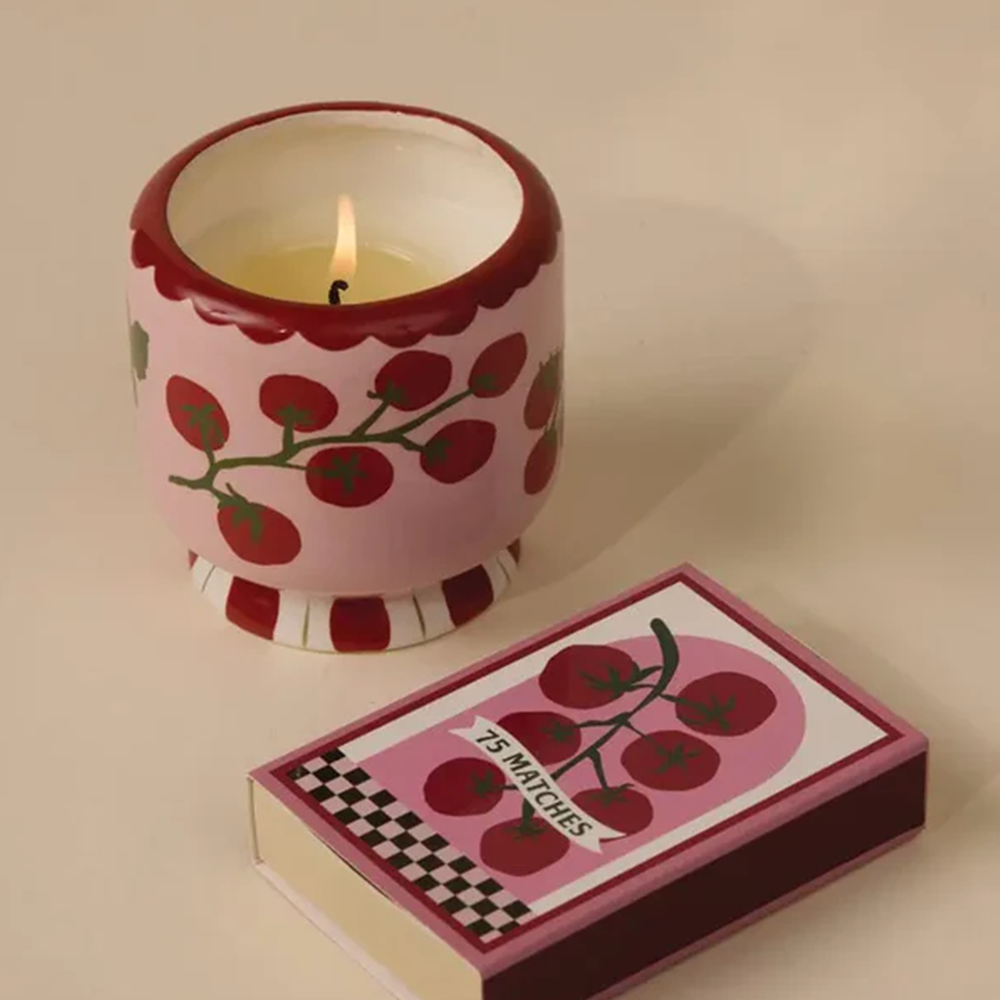 Paddywax Adopo Flower Ceramic Candle Tomato Vine 226g