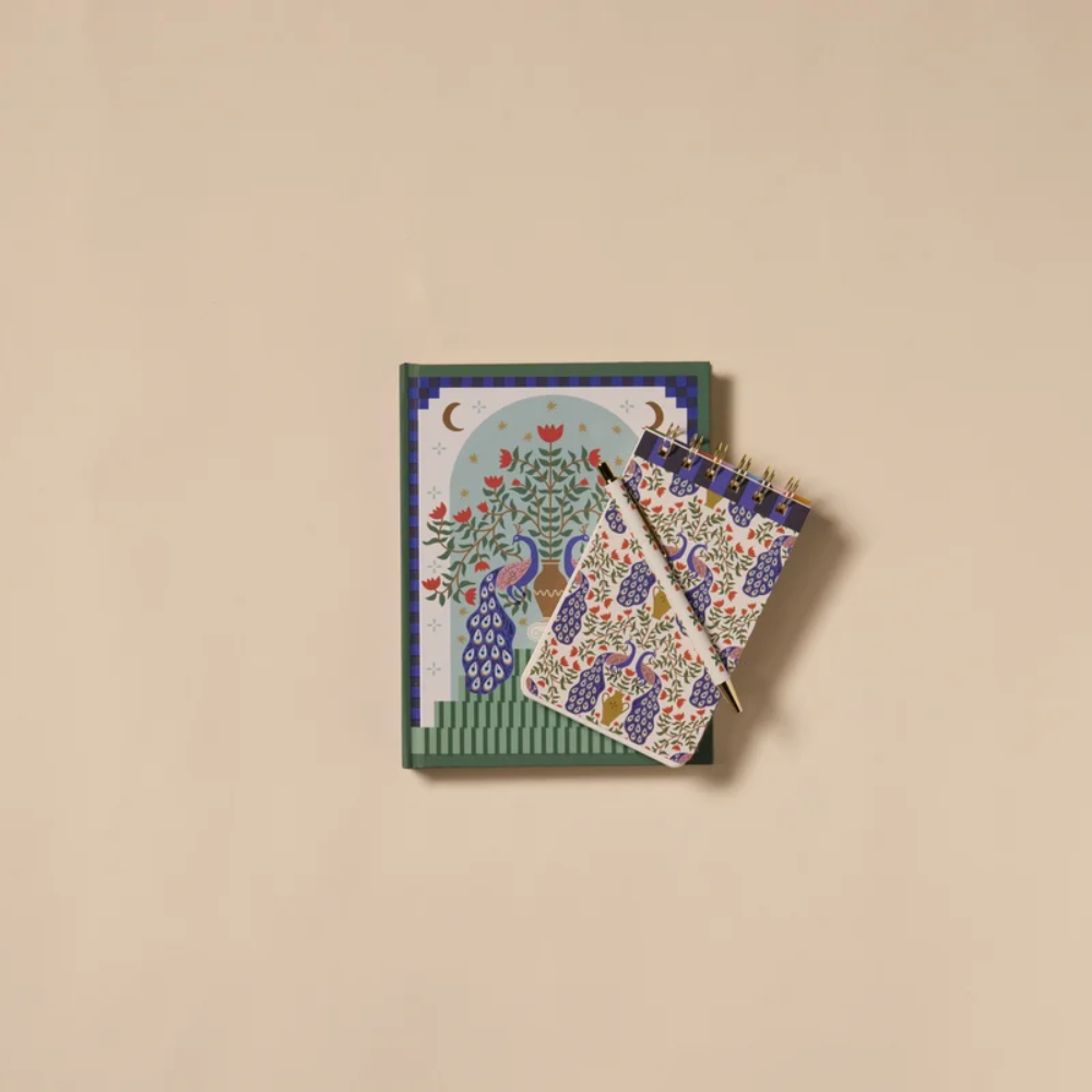 Designworks Ink Twin Wire Notepad Peacock