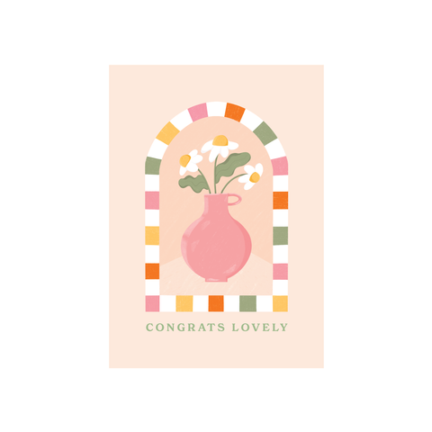 Alura Designs X Iko Iko Card Vase Congrats
