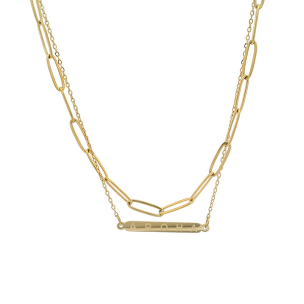 Little Taonga Double Chain Necklace Aroha