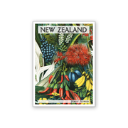 Art Magnet Bullers NZ Flowers Kakabeak Kowhai and Rata