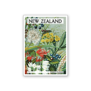 Art Magnet Bullers NZ Flowers Orchid Daisy and Kakabeak