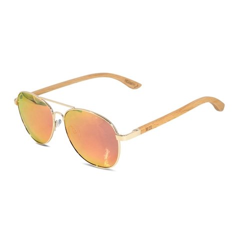 Moana Road Sunnies Aviator Charlie Pink Lens