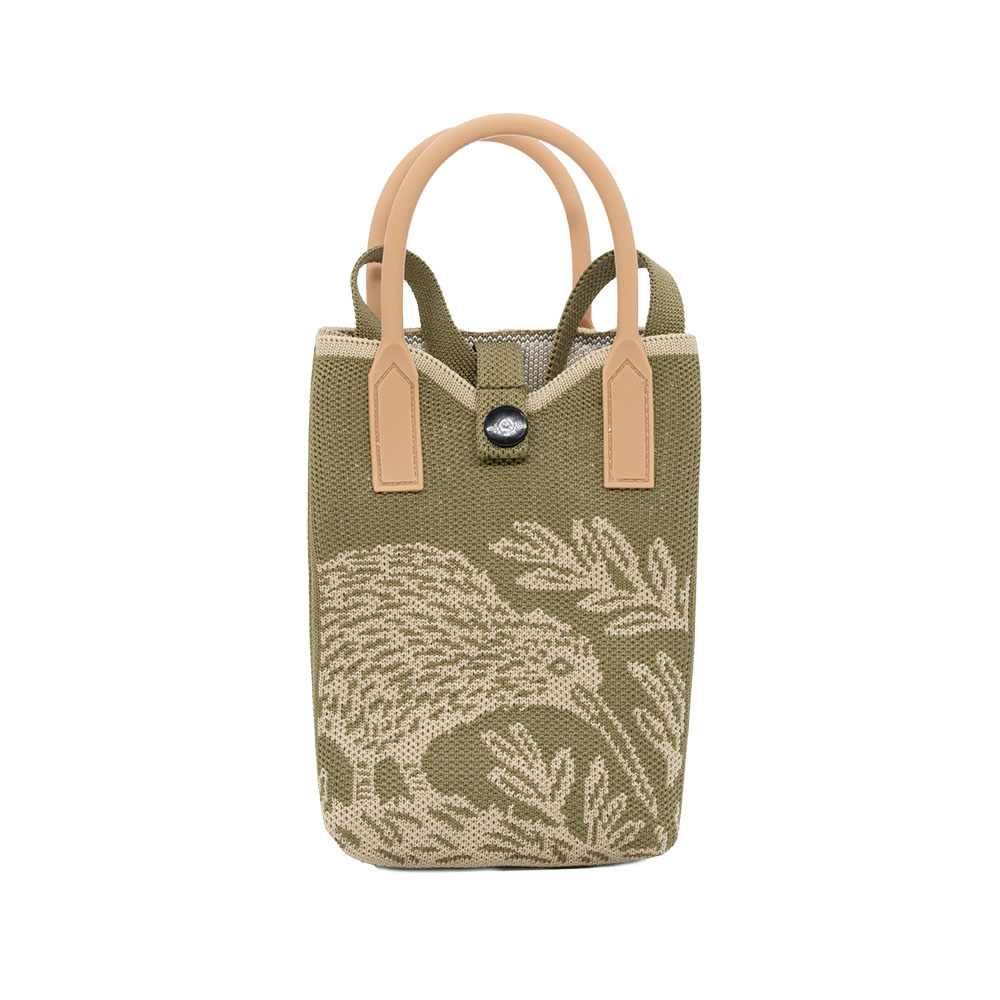 100% NZ Mini Cross Body Bag Kiwi Woodcut