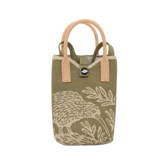 100% NZ Mini Cross Body Bag Kiwi Woodcut