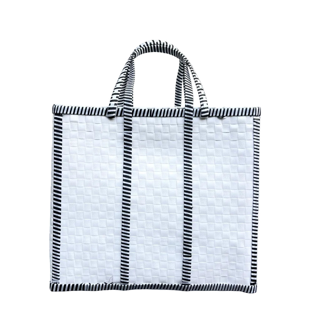 black and white basket sustainable