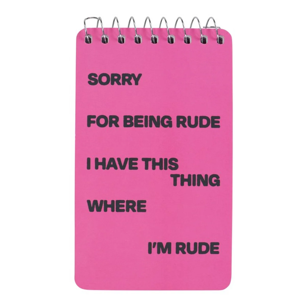 Blue Q Spiral Notepad  Being Rude