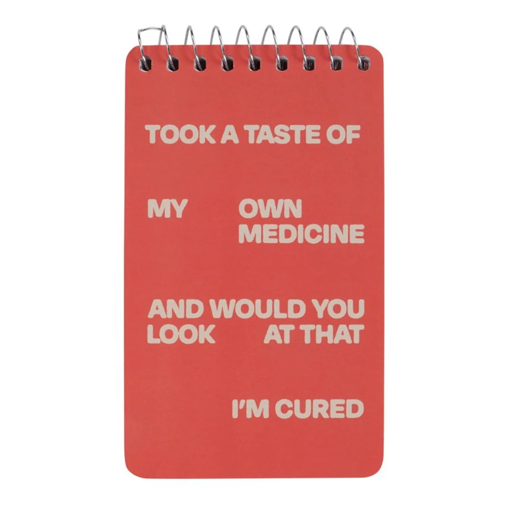 Blue Q Spiral Notepad My Own Medicine