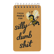 Blue Q Spiral Notepad  Silly Dumb Sh*t