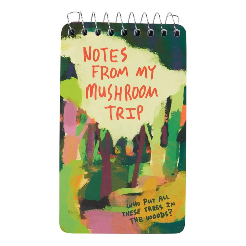 Blue Q Spiral Notepad Mushroom Trip