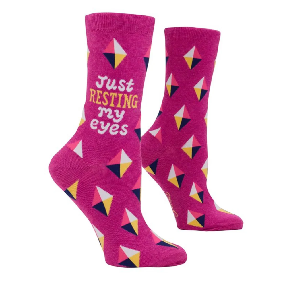 Blue Q Women's Socks Resting My Eyes
