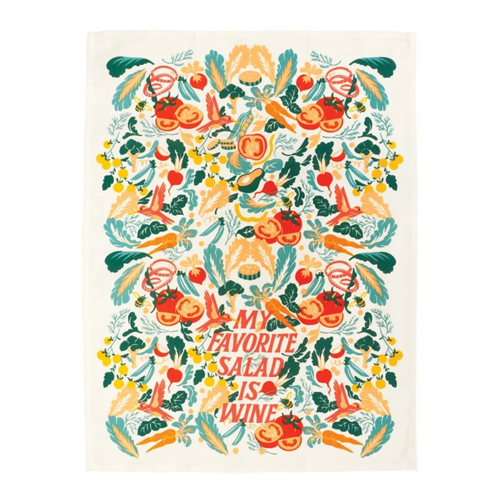 Blue Q Tea Towel My Favorite Salad is Wine