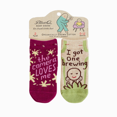 Blue Q Baby Socks Camera and Brewing