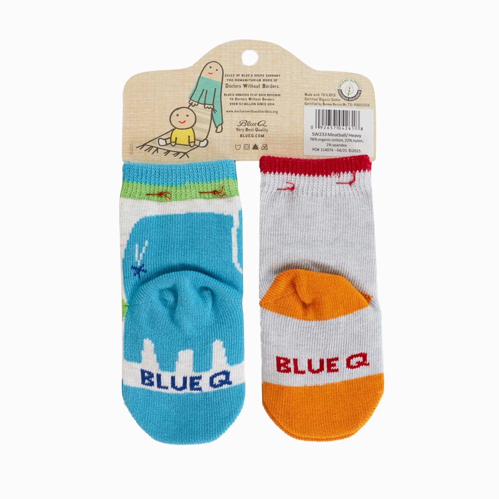 Blue Q Baby Socks Meatball and Heavy
