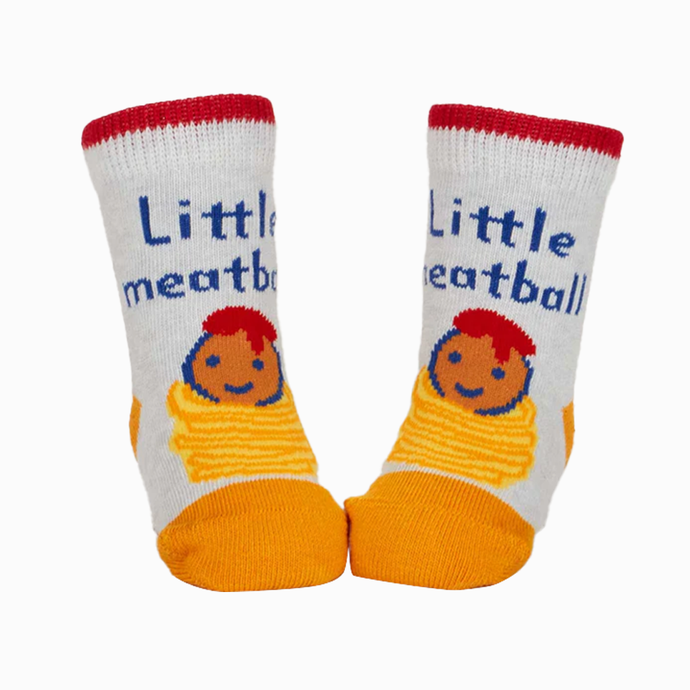 Blue Q Baby Socks Meatball and Heavy