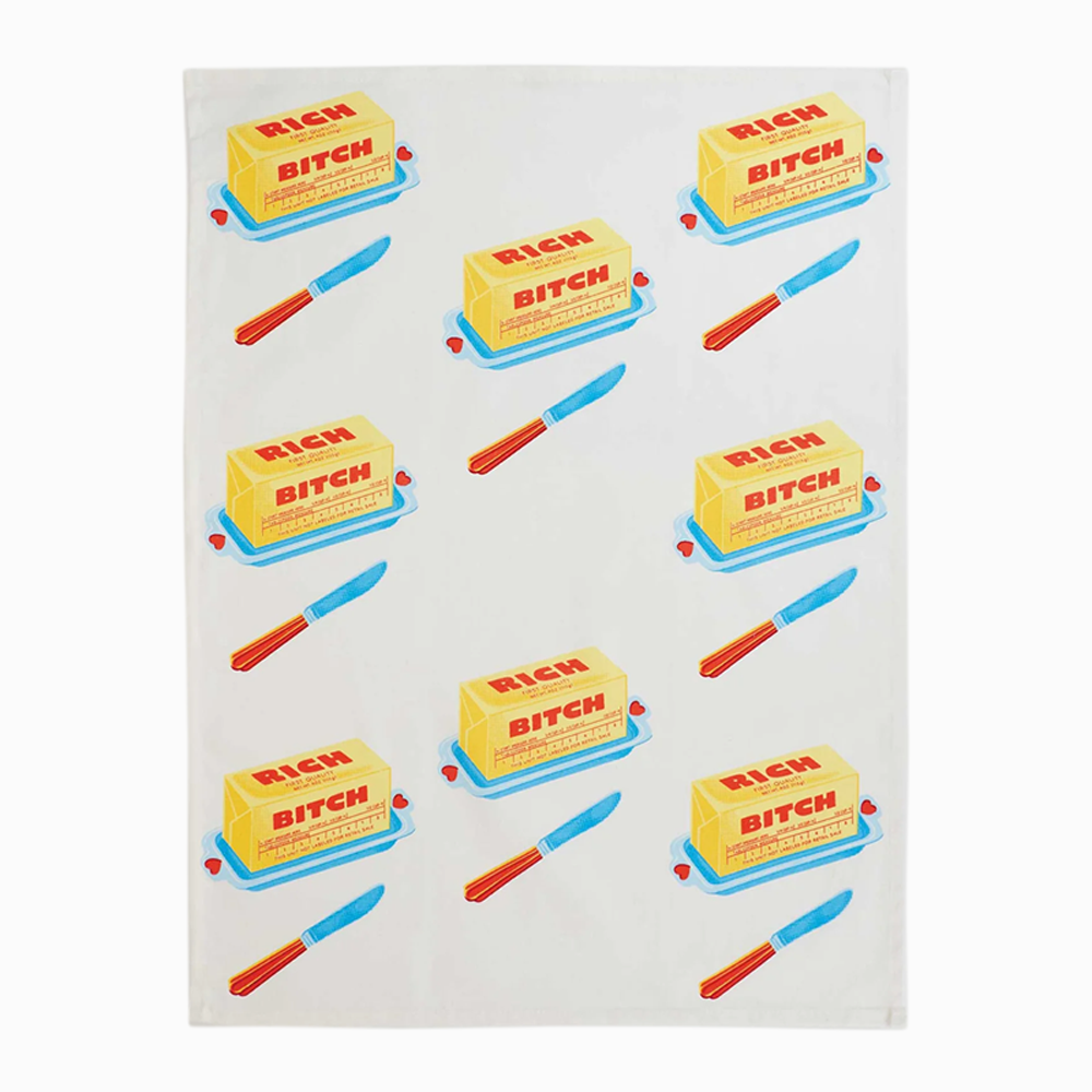 Blue Q Tea Towel Rich Bitch