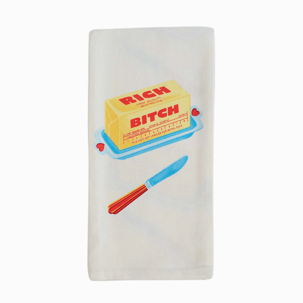 Blue Q Tea Towel Rich Bitch