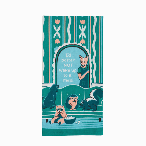 Blue Q Tea Towel Wake Up to this Mess