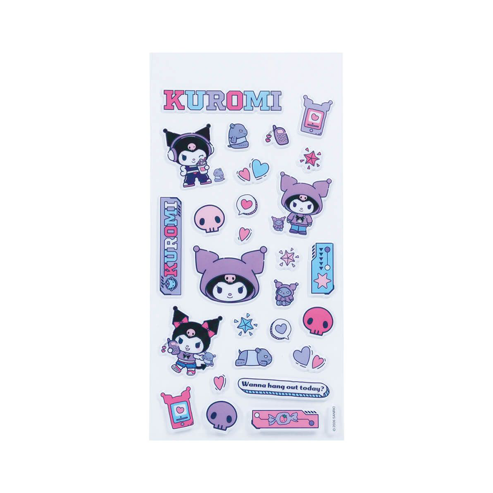 Hello Kitty Kuromi Puff Stickers