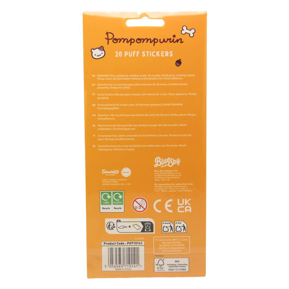 Hello Kitty Pompompurin Puff Stickers