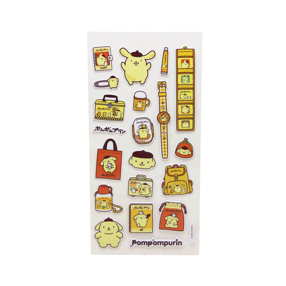 Hello Kitty Pompompurin Puff Stickers