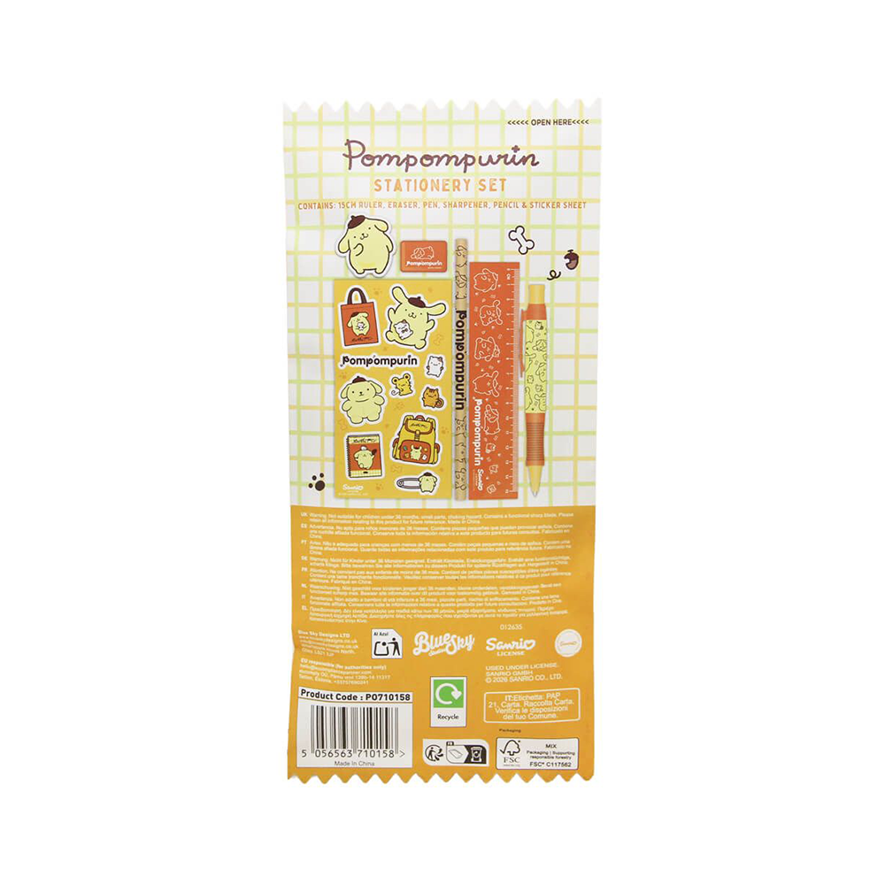 Hello Kitty & Friends Stationery Set Pompompurin