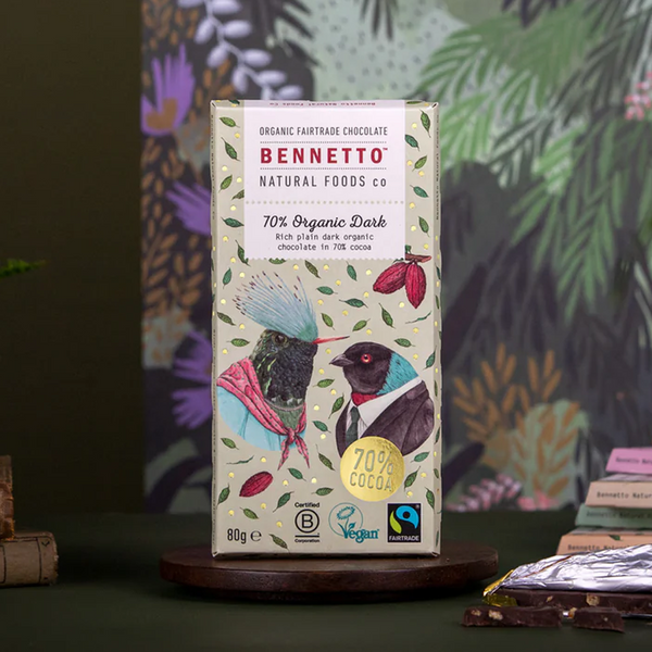 Bennetto Chocolate 70% Organic Dark 80g