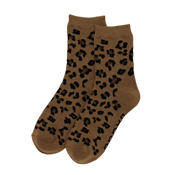 Baggu Crew Socks Dark Leopard