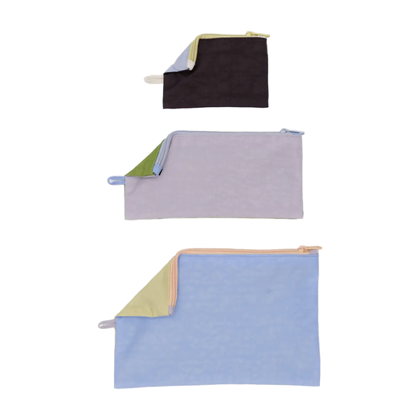 Baggu Flat Pouch  Pastels Colorblock