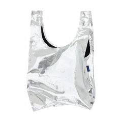 Baggu Standard Reusable Bag Metallic Silver